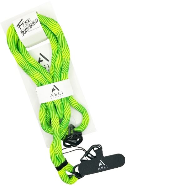 علاقة رقبة للهاتف قابلة للتعديل من أسلي جلوبال 160 سم|  أخضر فاتح علاقة رقبة للهاتف قابلة للتعديل من أسلي جلوبال 160 سم|  أخضر فاتح